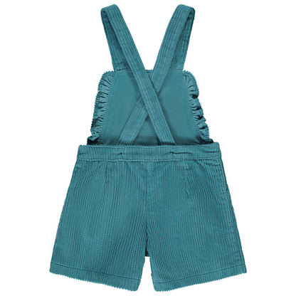 Salopette short en velours côtelé canard à volants – Orchestra