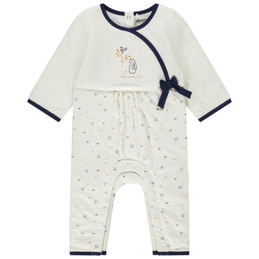 Combinaison pyjama bébé style cache-cœur à imprimé floral – Orchestra
