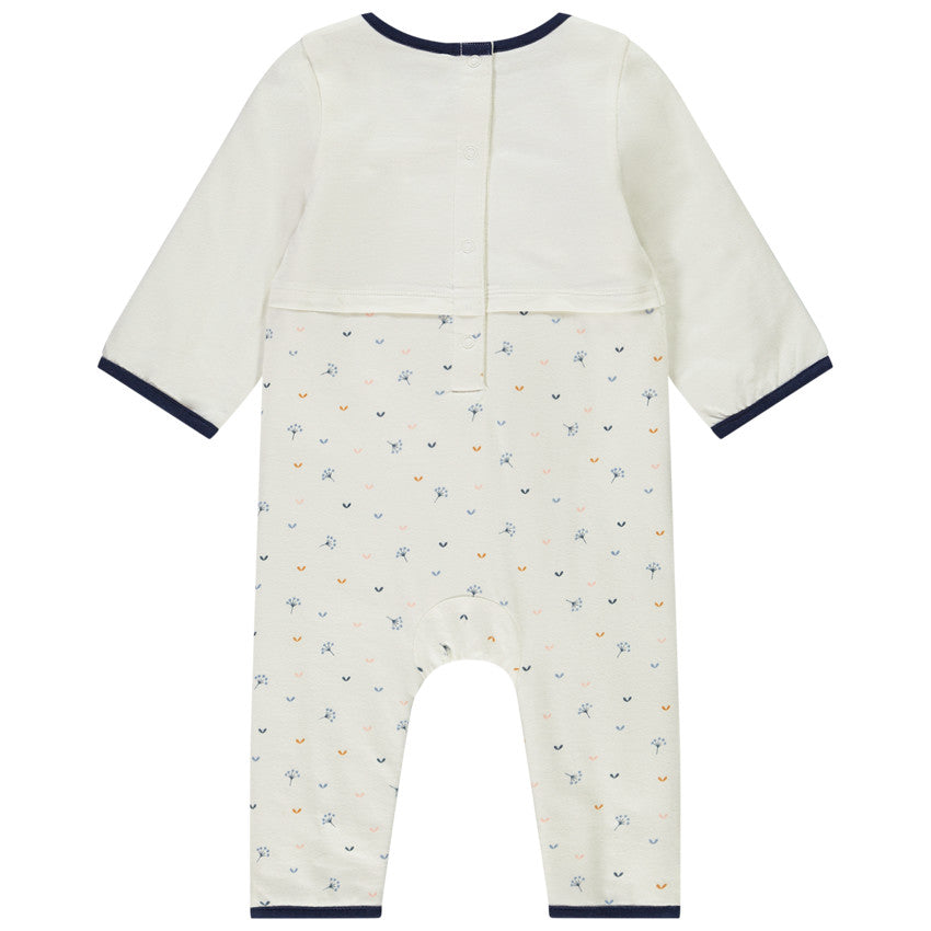 Combinaison pyjama bébé style cache-cœur à imprimé floral – Orchestra