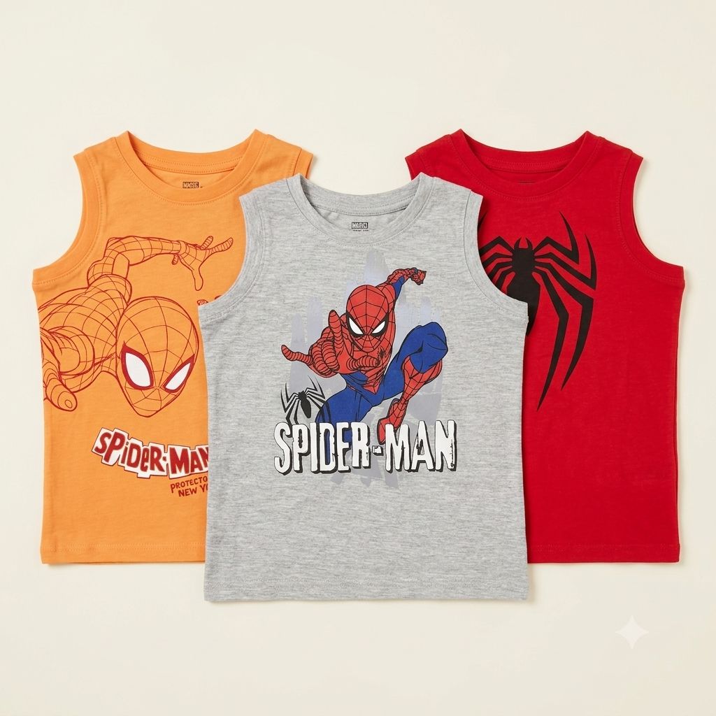 Lot de 3 Débardeurs Spider-Man Marvel Enfant