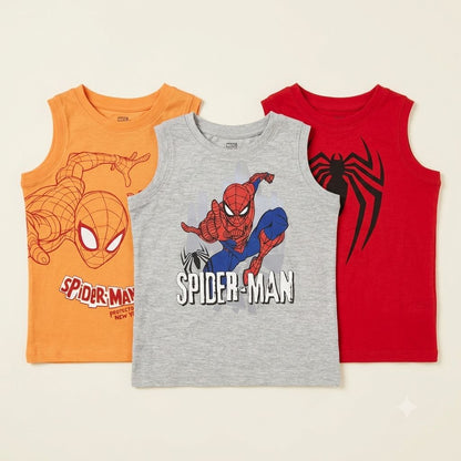 Lot de 3 Débardeurs Spider-Man Marvel Enfant