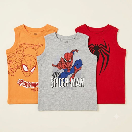 Lot de 3 Débardeurs Spider-Man Marvel Enfant