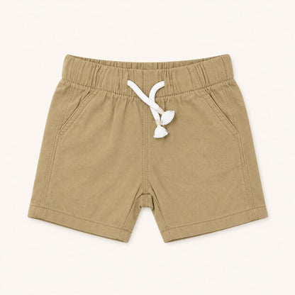 Lot de 2 Shorts en Toile de Coton Enfant – Bleu Marine et Camel