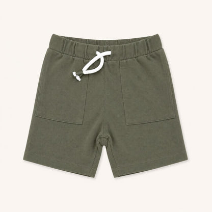 Lot de 3 Shorts en Coton Enfant – Kaki, Noir et Écru