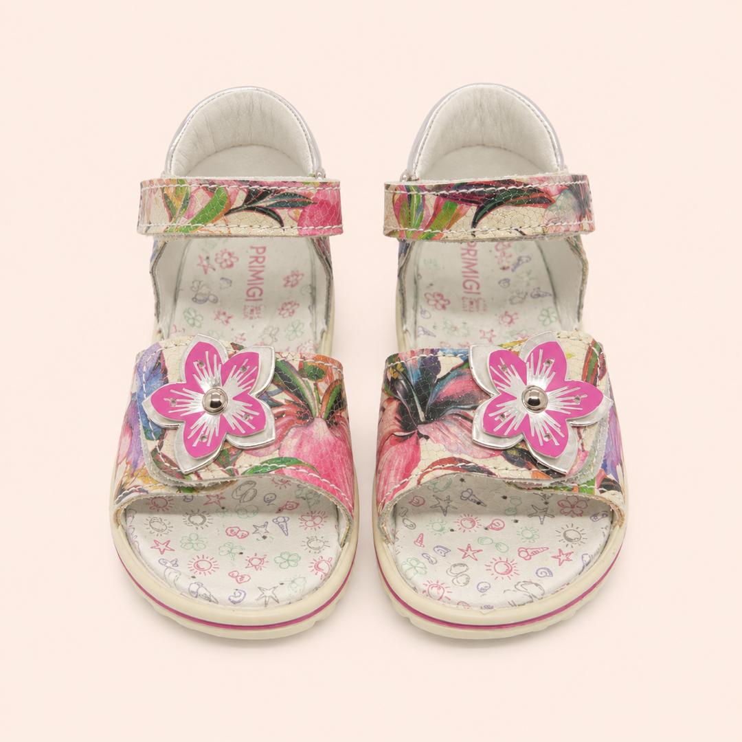 Sandales Primigi Fille à Motifs Fleurs Multi-Couleurs – Nu-pieds Cuir Ergonomiques