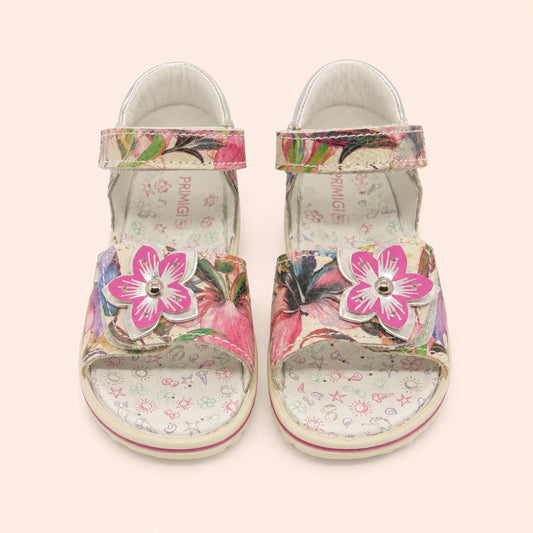 Sandales Primigi Fille à Motifs Fleurs Multi-Couleurs – Nu-pieds Cuir Ergonomiques