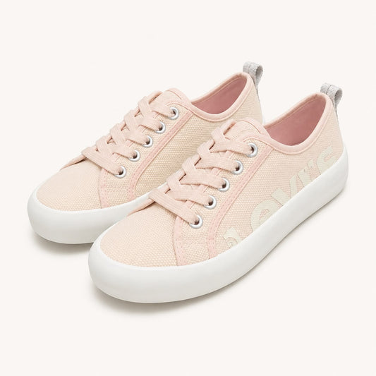 Baskets en Toile Enfant Levi's – Rose Pâle avec Logo XL Blanc