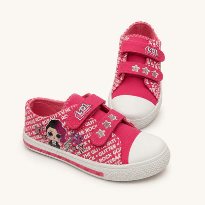 Baskets L.O.L. Surprise! pour Fille – Tennis Roses à Double Scratch et Étoiles