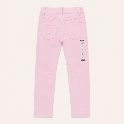 Pantalon slim rose pastel à découpes motard (biker) – Orchestra