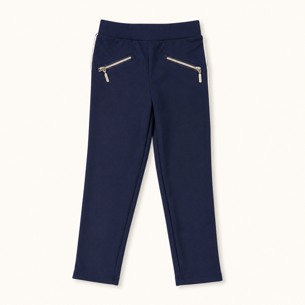 Jegging Milano Marine à Zips Dorés - Fille