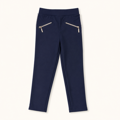 Jegging Milano Marine à Zips Dorés - Fille