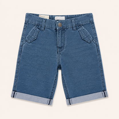 Bermuda en maille fantaisie à poches