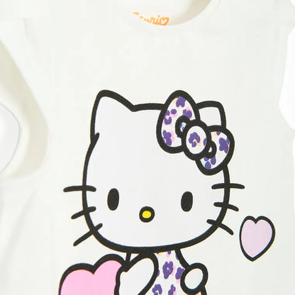 T-shirt Blanc Hello Kitty Fille - Collection Sanrio