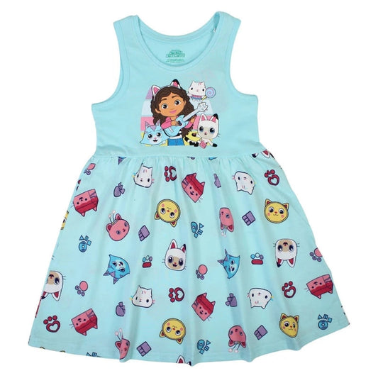 Robe d'été Gabby et la Maison Magique pour fille – Robe sans manches imprimé chats DreamWorks
