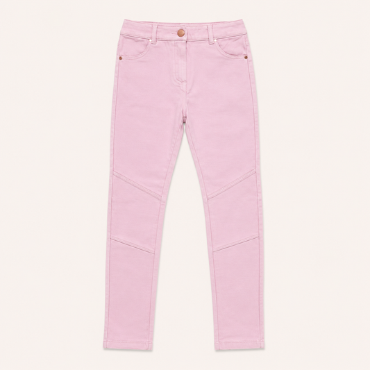 Pantalon slim rose pastel à découpes motard (biker) – Orchestra