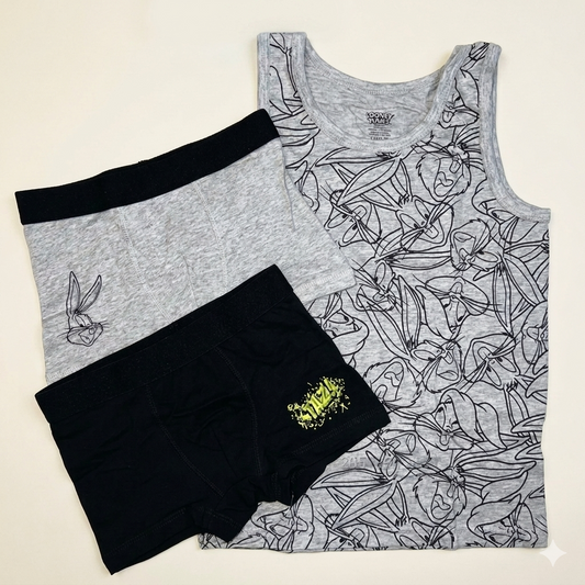 Ensemble Débardeur et Boxers Looney Tunes pour Garçon – Lot de 3 pièces