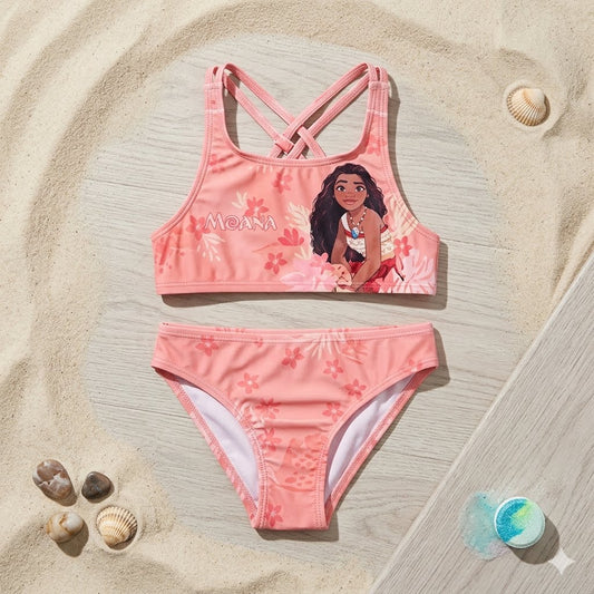 Maillot de bain 2 pièces fille Vaiana Disney® rose corail